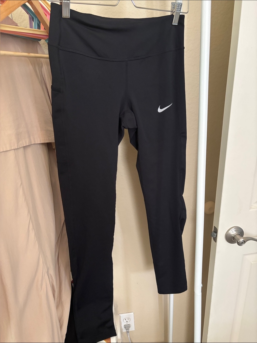 Nike Black Leggings with White Swoosh